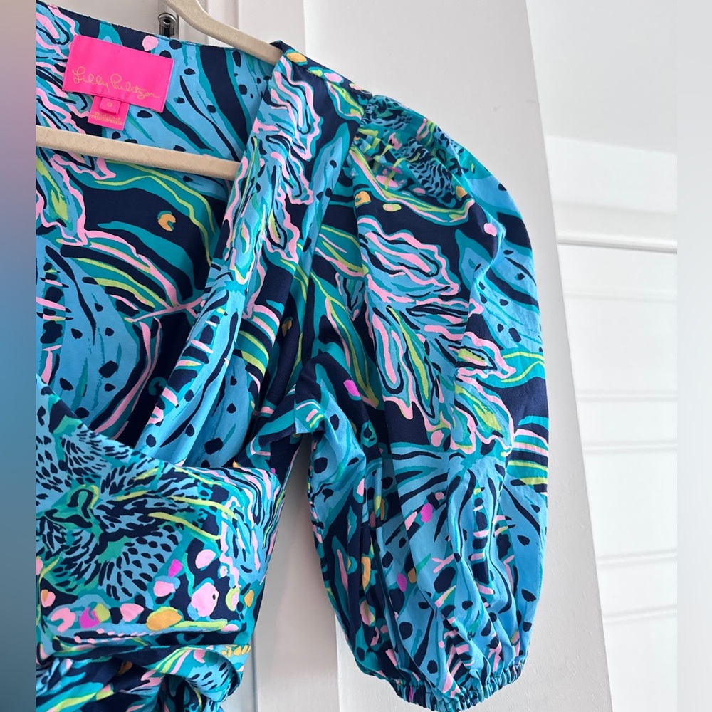 Lilly Pulitzer Blue Multi-Print Midi Dress - Picture 5 of 9